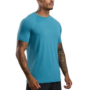 T-shirt de sport athlétique 2026 en coton 100% extensible, respirant et compressé, coupe régulière et ajustée, 180 grammes, écoresponsable - Product Image 1