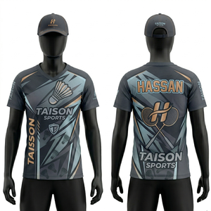 Womens <b>Badminton</b> Jersey 150 GSM Premium Polyester Moisture Wicking Fabric Teal Navy Neon Panel Design Custom Sublimation Logo - Product Image 1