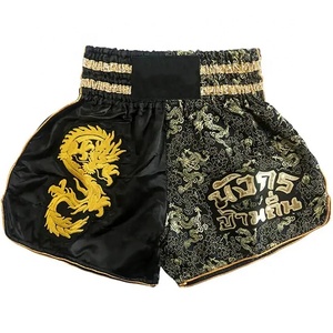 2024 pantalones cortos de Muay Thai de sublimación más vendidos logotipo personalizado entrenamiento de boxeo de Color para adultos Kick Adult Muay Thai logotipo personalizado - Product Image 2