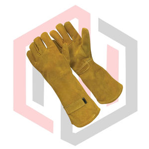 Gants en cuir de qualité pour la protection contre les hautes températures, travaux électriques, soudure, utilisation par les pompiers, 16 pouces, résistants aux déchirures - Product Image 4