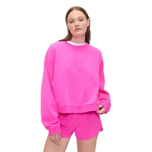 Sweat-shirt mode pour dames Coupe décontractée Coton Polyester mélangé avec poignets côtelés Sweat-shirt parfait pour l'automne et l'hiver Mode - Product Image 1