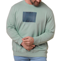 Sweat-shirt pull-over pour homme grande taille, col rond, poignets côtelés, manches longues, anti-rétrécissement, tricoté à carreaux, en Spandex/Polyester respirant