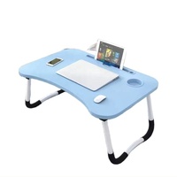 Table pliante pour ordinateur portable Global Orbit GO-04, hauteur réglable, porte-gobelet, surface en MDF, pour utilisation au lit, options multicolores, 2,3 kg
