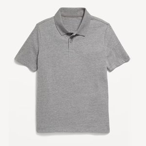 เสื้อโปโลผ้าฝ้ายสีดำสำหรับเด็กนักเรียน พิมพ์ลายโลโก้ - Product Image 5