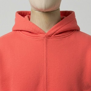 Sweat-shirt à capuche court rose corail pour homme, en molleton épais et doux, coupe oversize, style streetwear décontracté, tendance - Product Image 3