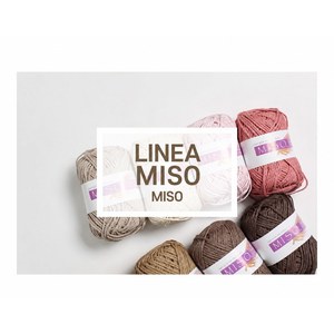 Fil à crocheter teint en mélange de coton Abaca Linea Miso pour le tricot et le crochet à la main, pelote de 50g, 55m/pelote, épaisseur 2mm - Product Image 1