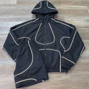 Conjunto Deportivo Personalizado de 2 Piezas para Hombre, Chaqueta Cortavientos y Pantalones de Nylon, Fabricantes de Trajes Deportivos Lisos - Product Image 1