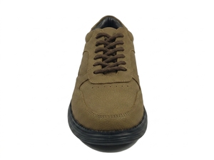 Chaussures habillées Oxford en cuir suédé olive pour hommes, à lacets, bout rond, semelle extérieure en caoutchouc amorti, semelle intermédiaire en EVA, toutes saisons, pour le bureau et la carrière - Product Image 4