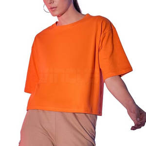Camisetas Boxy para Mujer al Por Mayor, Últimos Estilos, Alta Calidad, Servicio OEM, MOQ Bajo, Camisetas Boxy para Mujer para Venta en Línea - Product Image 1
