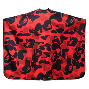 Capa de Peluquería Profesional de Poliéster con Camuflaje Azul Púrpura, Resistente al Agua, para Uso en Salón y Barbería, con Cierre Ajustable en el Cuello - Product Image 4