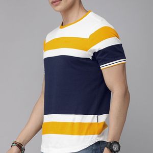 T-shirts pour hommes de qualité supérieure, respirants, à séchage rapide, en coton, col rond, impression par sublimation. - Product Image 1