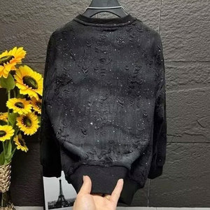 Sweat-shirt pour homme grande taille avec strass et contraste de couleurs - Product Image 2