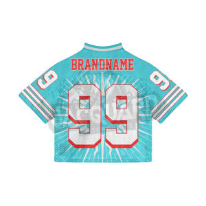 T-shirt ample à col en V pour homme, impression de logo personnalisée, maillot de foot en jersey mesh, uniforme de foot, t-shirts pour homme - Product Image 3