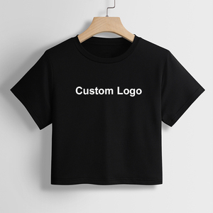 Women's Breathable Regular T-Shirts <b>Raglan</b> Sleeves Custom Logo Contrast Short Sleeve Crop <b>Tops</b> Solid Print Jersey Loose Summer - Product Image 5
