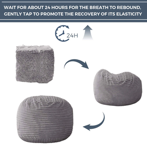 Oval Memory Foam Corduroy <b>BEAN</b> <b>BAG</b> Soft Comfort Living Room Bedroom RELAX CHAIR Modern Vietnam MD19 - Product Image 6