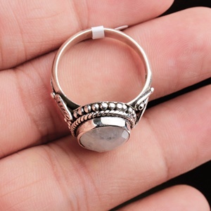 Premium High Quality Certified Natural Moonstone Gemstone 925 Solid Sterling <b>Silver</b> Bezel Setting Handmade Jewelry <b>Ring</b> - Product Image 3