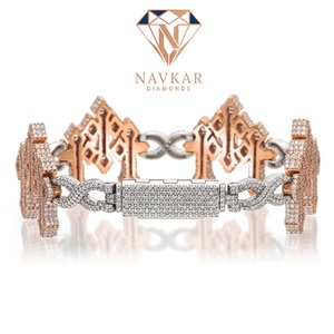 925 VVS Hip Hop Iced Out Sterling <b>Silver</b> Diamond Tennis Bracelet with Stainless Steel Cuban Chain Bracelet Women Jewelry <b>for</b> <b>Men</b> - Product Image 2