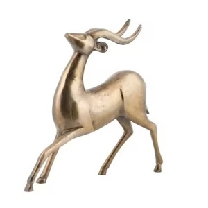 Escultura Decorativa Moderna de Reno Metálico, Adorno Festivo para Interiores Contemporáneos - Product Image 1
