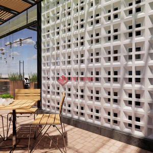 Carreaux pleine masse Breeze Cement Block pour murs d'accentuation intérieurs, couleur blanche, Vietnam - Product Image 3