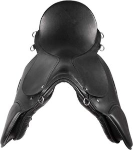 Selle de dressage pour cheval en cuir et bois de qualité supérieure |   Selle d'équitation anglaise en cuir |   Siège Softy avec quincaillerie nickelée - Product Image 3
