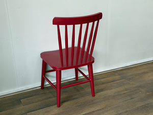 Modern Red Aluminium Dining Restaurant <b>Chair</b> Spindle <b>Back</b> Design Durable Eco-Friendly PU Leather Midcentury Style School Bedroom - Product Image 4
