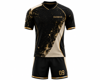 Ensemble de maillots de football personnalisés pour hommes grandes tailles, dernier uniforme d'équipe, design unique, kit sportif à sublimation partielle sur le devant, vente en gros