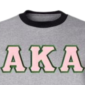 เสื้อยืดคอกลมพิมพ์ลายตัวอักษร AKA สีเทาเฮเทอร์ แบล็ค เสื้อยืดลำลองสำหรับชมรมนักศึกษา - Product Image 2