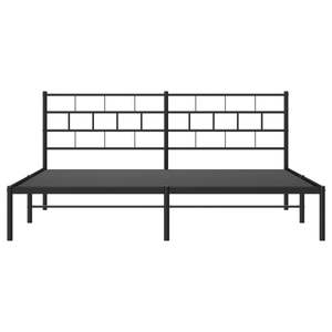 Cadre de lit en métal noir avec revêtement en poudre, 72x84 pouces - Product Image 5