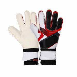 Guantes de Portero de Fútbol Blancos de Cuero PU Antideslizantes Transpirables con Protección para los Dedos Correa de Muñeca Ajustable Equipo Deportivo Unisex - Product Image 2