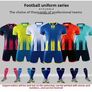 <b>Elite</b> Custom Soccer Uniform Performance Football Kit 100% Polyester Short Sleeve Printed Team Name Front Custom Colors Name - Product Image 1