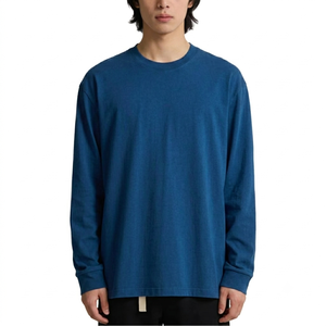 T-shirt Homme Uni en Maille Épaisse 400 g/m² Polyester/Coton à Manches Courtes Col Rond Écologique Respirant Anti-Boulochage Anti-Rétrécissement - Product Image 1