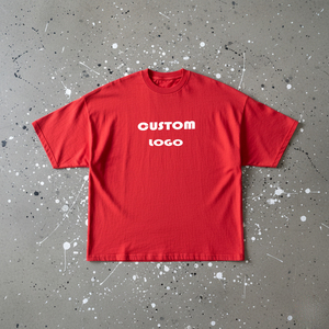 Custom Men's Blank <b>Box</b> Cut Tee Shirt Heavyweight 100% Cotton TShirt Oversize <b>Drop</b> Shoulder Boxy Fit Crop T-shirt Men - Product Image 6