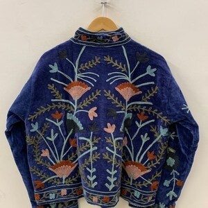 Bulk Order Handmade Suzani Velvet Jacket Embroidered Boho Ethnic <b>Coat</b> Custom Design Manufacturer - Product Image 2
