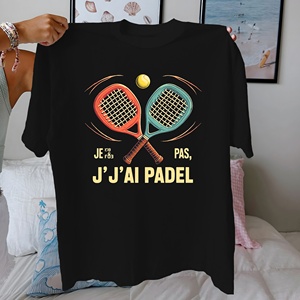 No puedo, tengo Padel, Camiseta de algodón puro para mujer, ajuste cómodo - Product Image 2
