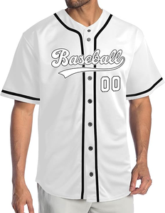 Uniforme Deportivo de Béisbol Personalizado, Retro, con Botones, Cuello en V, Logotipo y Nombre Personalizados, Malla Frontal de Poliéster/Algodón, Secado Rápido, Unisex - Product Image 4