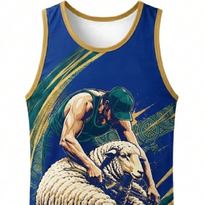 Maillot de concours de tonte de moutons personnalisé, impression par sublimation, logo personnalisé, vêtements de travail performants, OEM ODM - Product Image 5