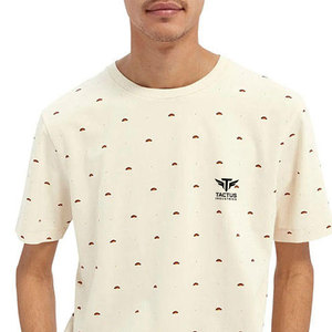 Camiseta ecológica 100% algodón para hombre, con logo impreso personalizado, tela suave, cómoda, de corte holgado, informal. - Product Image 4