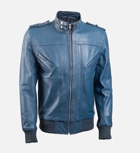 High Quality Custom Men's Leather Bomber <b>Jacket</b> Winter Vintage Style Waterproof Breathable Made in Pakistan - Product Image 5