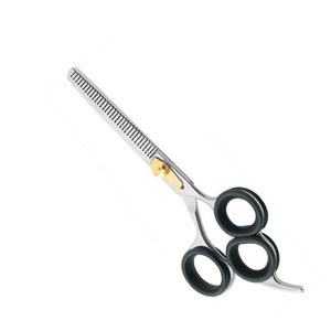 Ciseaux de barbier professionnels en acier inoxydable, lame courbée, pour droitiers, pour coiffeurs professionnels et salons modernes - Product Image 5