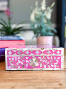 Caja de Joyería Rectangular Moderna Hecha a Mano con Incrustaciones de Madreperla para Decoración del Hogar y Accesorios - Product Image 4