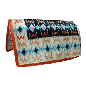 Couverture de selle western haut de gamme faite à la main en laine de Nouvelle-Zélande, tapis de selle en laine pour l'équitation sur sentier et le barrel racing - Product Image 3