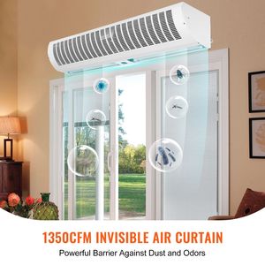 Ventilatore a barriera d'aria commerciale da 42 pollici, super potente, 2 velocità, 1350 CFM, montaggio a parete, per interni - Product Image 2