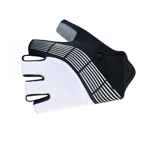 Gants de cyclisme demi-doigts respirants à rayures en polyester et nylon unisexe pour la course toutes saisons - Product Image 5