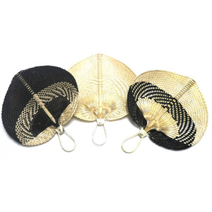 Ventilador de mano de bambú tejido, la mejor opción, pequeño, para playa, verano, refrescante, precio más barato, venta al por mayor - Product Image 1