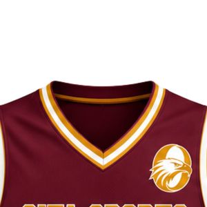 Men Women Basketball Jersey Maroon Gold Sports Team Uniform Custom Logo Printed Sleeveless Top <b>Athletic</b> Wear for Game Practice - Product Image 3