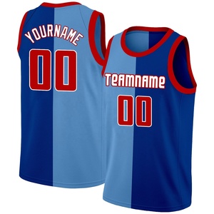 Camiseta de Baloncesto Personalizada con Nombre de Equipo 00, Camiseta sin Mangas Sublimada de Malla Transpirable para Adultos Unisex con Diseño de Bloques de Color - Product Image 4