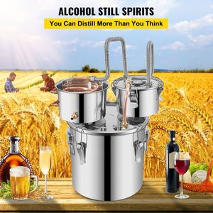 Distillatore Moonshine 3 Galloni 12L in Acciaio Inossidabile con Tubo in Rame e Pompa di Circolazione, Kit per Distillazione Domestica, Capacità 100L - Product Image 2