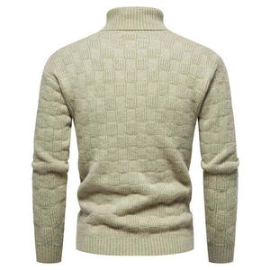 Suéter de Cuello Alto con Patrón Geométrico, Manga Larga, Invernal, 100% Acrílico, Grosor Estándar - Product Image 3