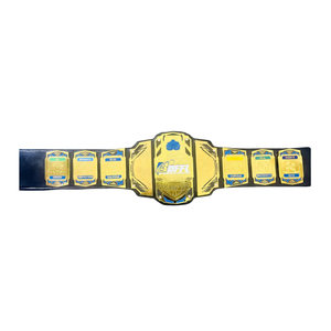 Ceinture de champion BFFL personnalisable jaune et bleue, trophée de football fantastique, ceintures sportives de grandes marques pour les fans - Product Image 1