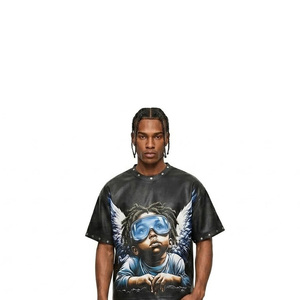 Camiseta Glory personalizada de estilo vintage con estampado DTG, 100% algodón, tela suave, con pedrería, mangas cortas, para uso unisex. - Product Image 6